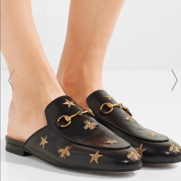 Gucci embroidered bee horsebit princetown slipper - Picture 5 of 7